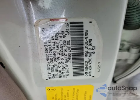 2003 Lexus Ls 430 из США, поврежденный, VIN JTHBN30F930114100